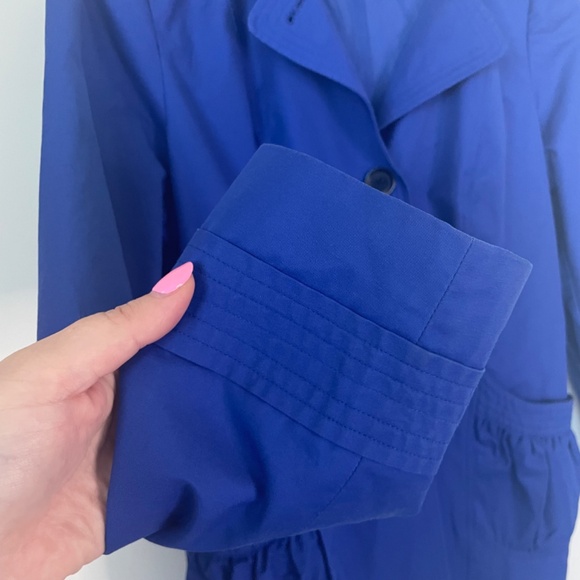 Cleo Blue Trench Coat - Women's Large - Picture 8 of 15